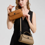 Sac à main en cuir grain Litchi Femme – Boucle Métal