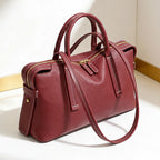 Sac Bowling cuir véritable Double anse – Élégance & Initiales Personnalisées