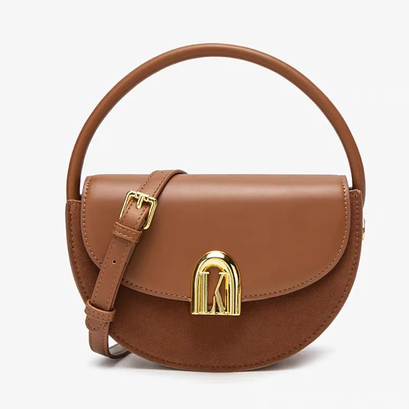 Satteltasche 2025 Neue Luxus-Damenhandtasche Vielseitige Halbrund-Einzelschultertasche Hochwertige Pendler-Umhängetasche