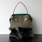 Sac Tote en Cuir  Véritable Appliqués Déco