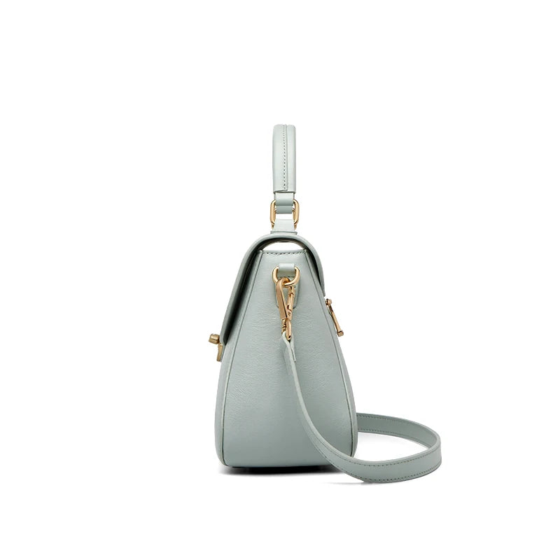 Sac tote fuir véritable fait main – Kaki & Bleu