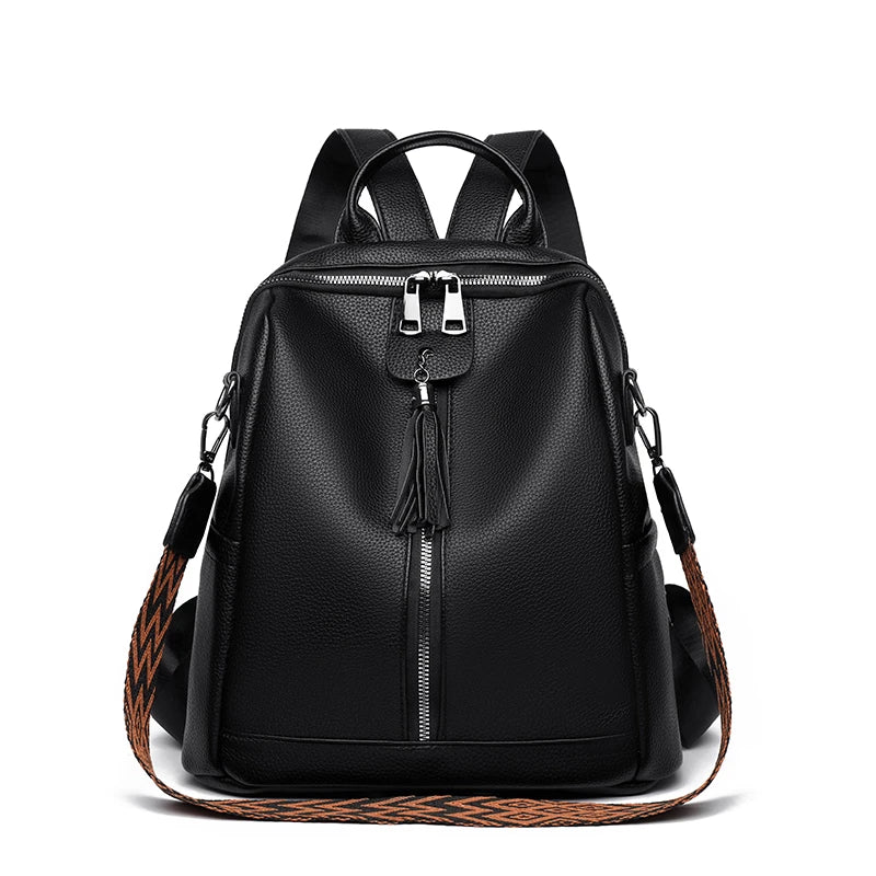 Sac à dos Fashion Femme – Simili-Cuir PU Glands & Broderies Style Chic