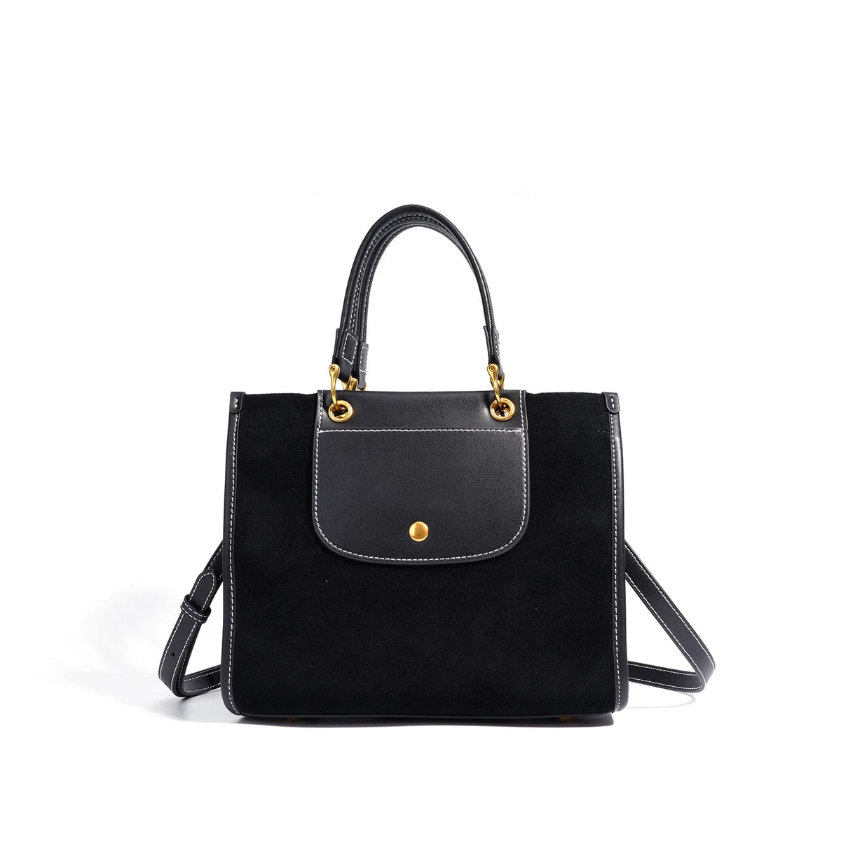 Wildleder Tragetasche Herbst Winter Neues kleines Design Vintage Aktentasche Mode Minimalistische Schulter Umhängetasche für Damen Handtaschen