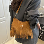 Sac bandoulière femme daim velours