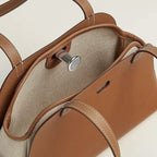 Sac à bandoulière cuir véritable-Pochette amovible