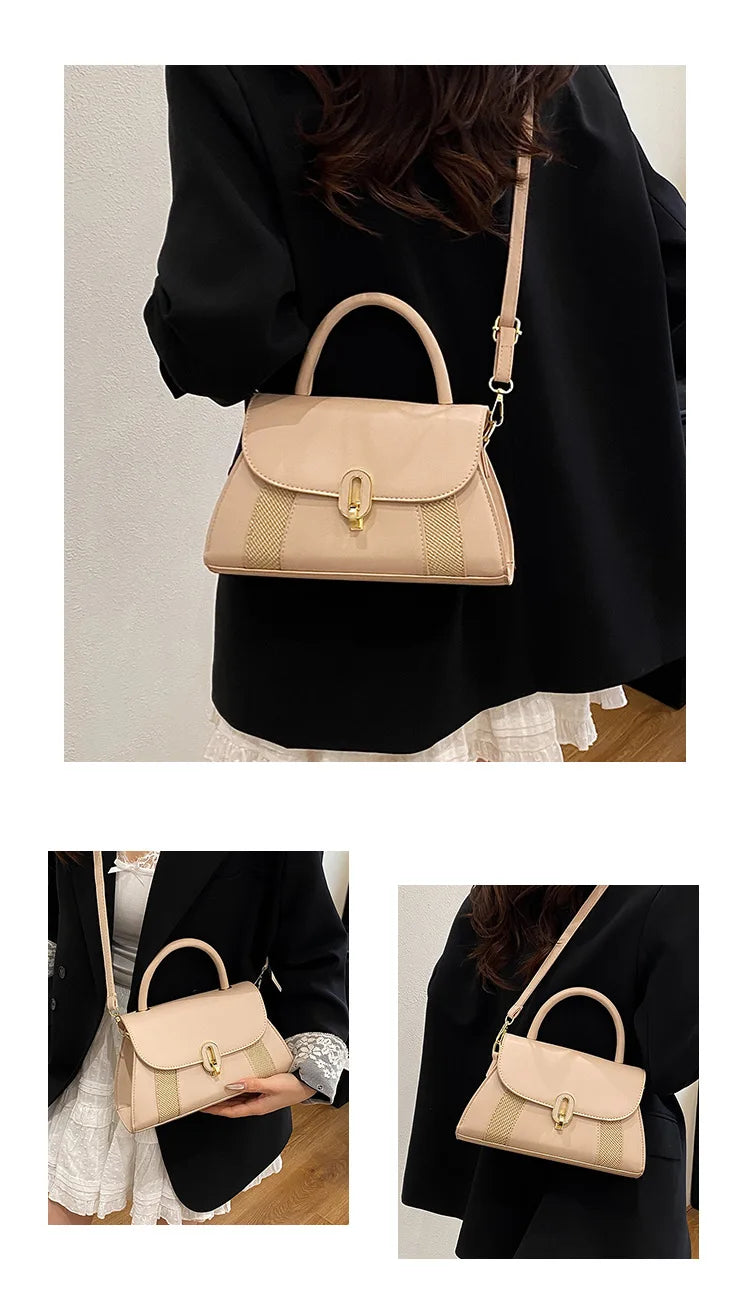 Sac  bandoulière PU Cuir Boucle Cadenas Femme