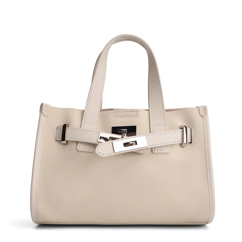 2026 Spring New women's Retro Genuine Cowhide Leather Tote Bag Female Luxury Designer Shoulder Underarm Bags Niche Crossbody Bag MYNELIA