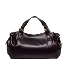 Sac à main en simili cuir souple plissé grande capacité. MYNELIA