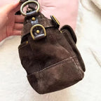 Sac Velours Rétro Flap Métal Chaînes Port  Croisé