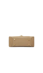 Sac tote fuir véritable fait main – Kaki & Bleu