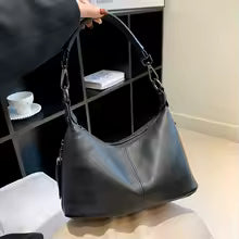 Sac à Main Hobo en Cuir Véritable Vintage – Femme MYNELIA