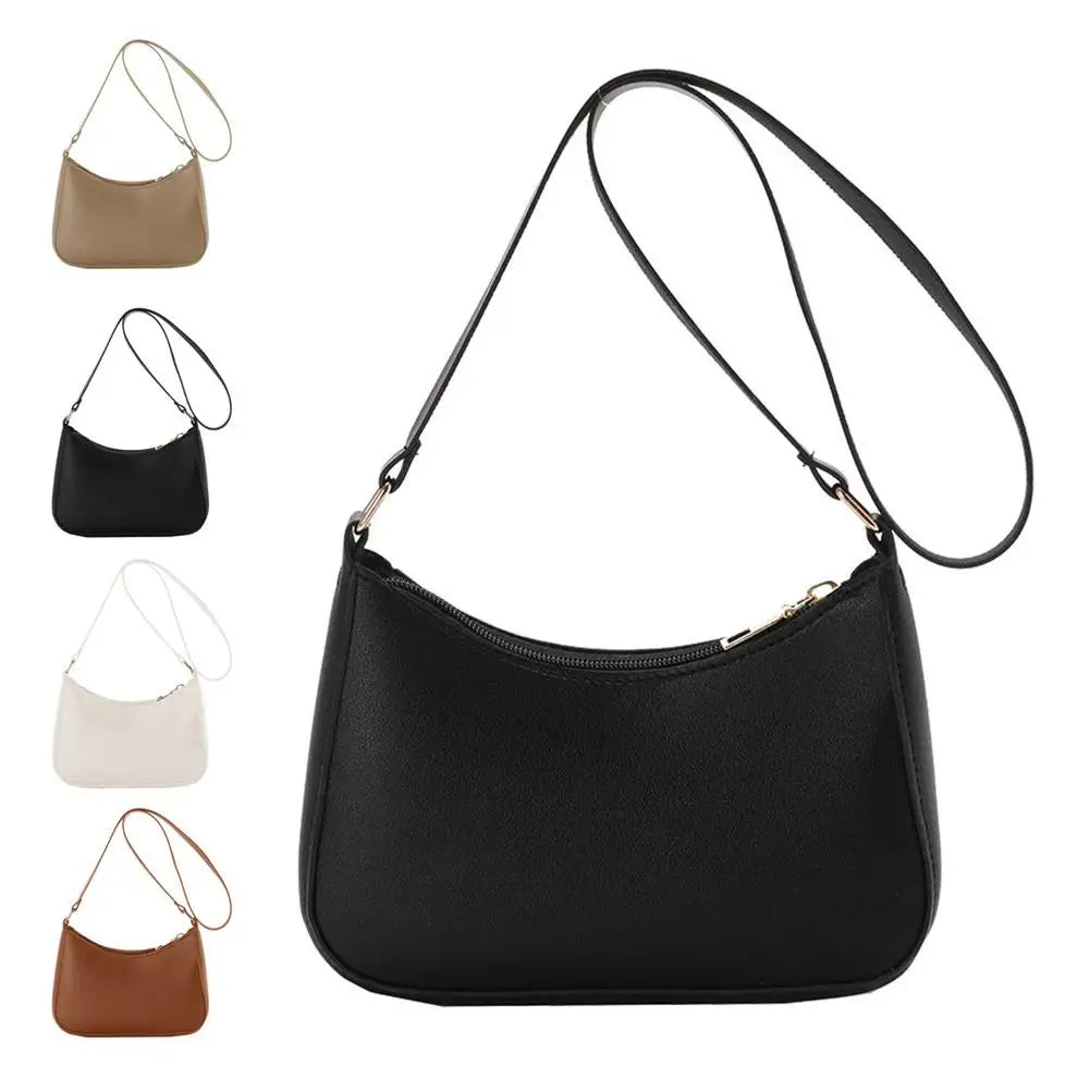 Sac à main bandoulière en cuir Verni -Style Minimaliste Rétro MYNELIA