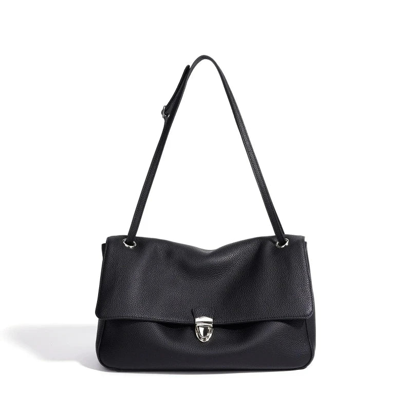 Sac en cuir véritable Satchel  Rabat Sequins