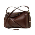 Sac bandoulière cuir véritable – Forme cylindrique souple