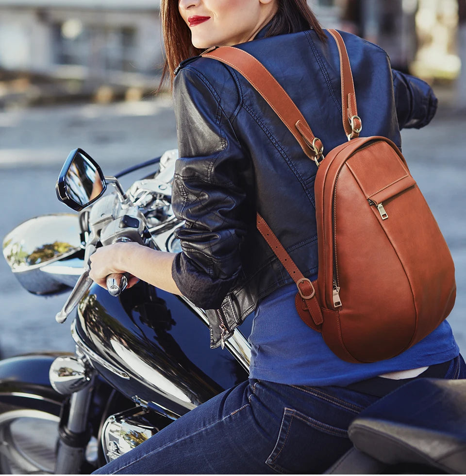 Sac à dos en cuir véritable – Intercalaire Ordinateur