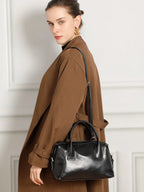 Sac bowling femme en cuir véritable – Style vintage