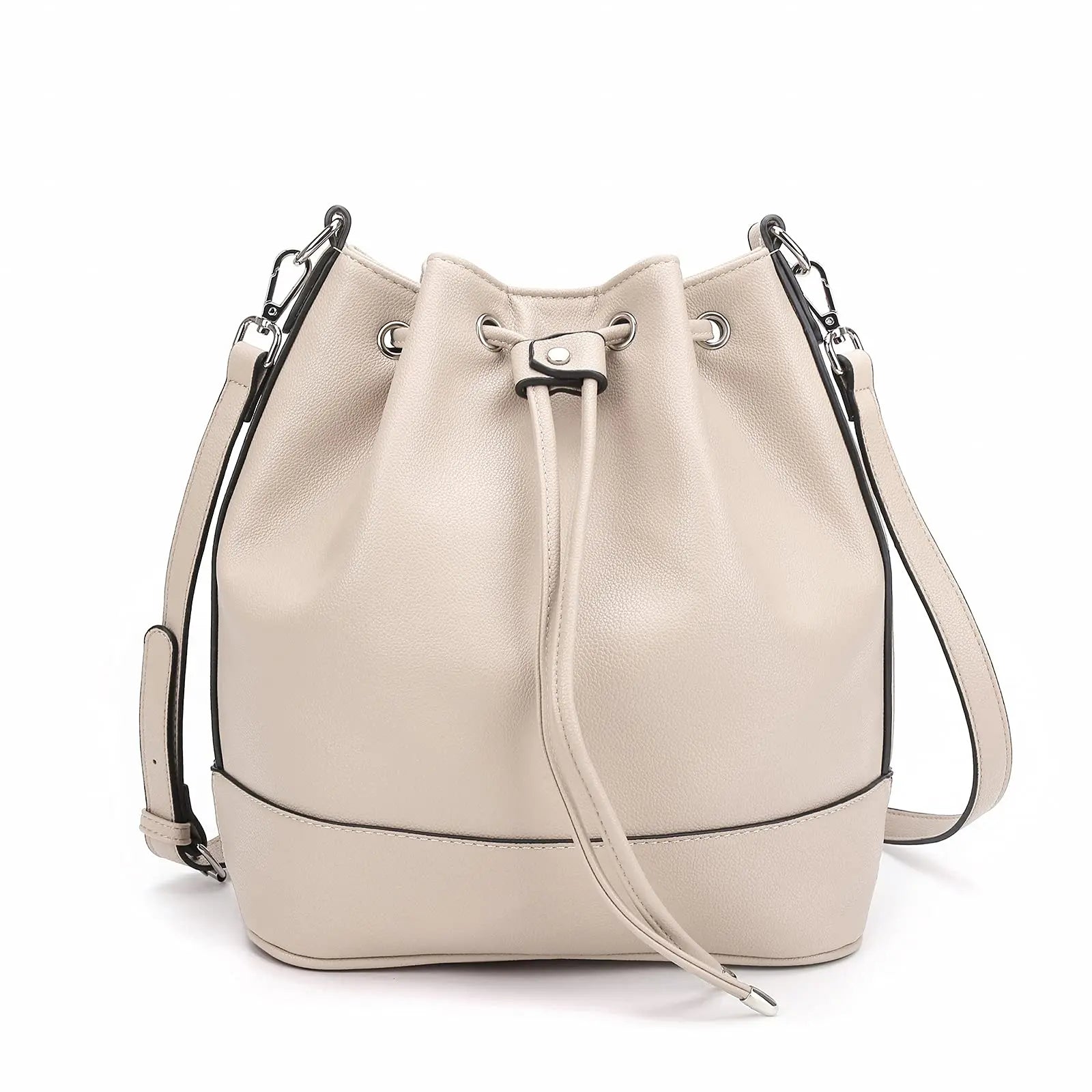 Sac seau Femme en cuir PU Froncé – Cordon & Fermeture Magnétique MYNELIA