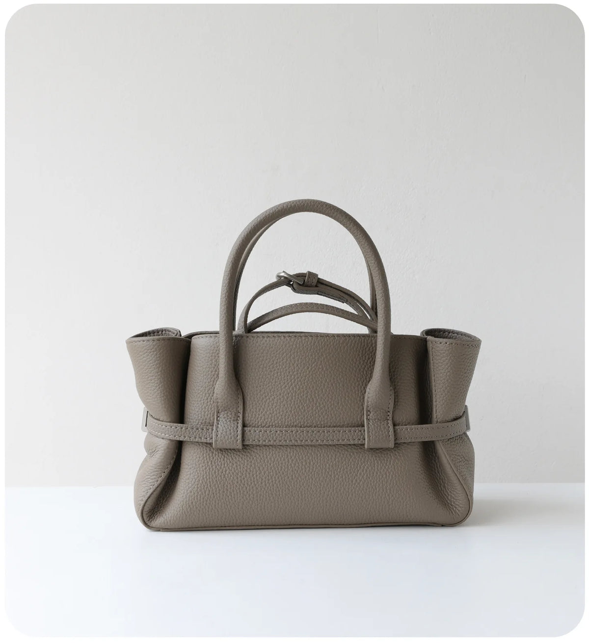 Sac Satchel Cuir Véritable Boucle Ceinture Doublure Coton Bio Croisé