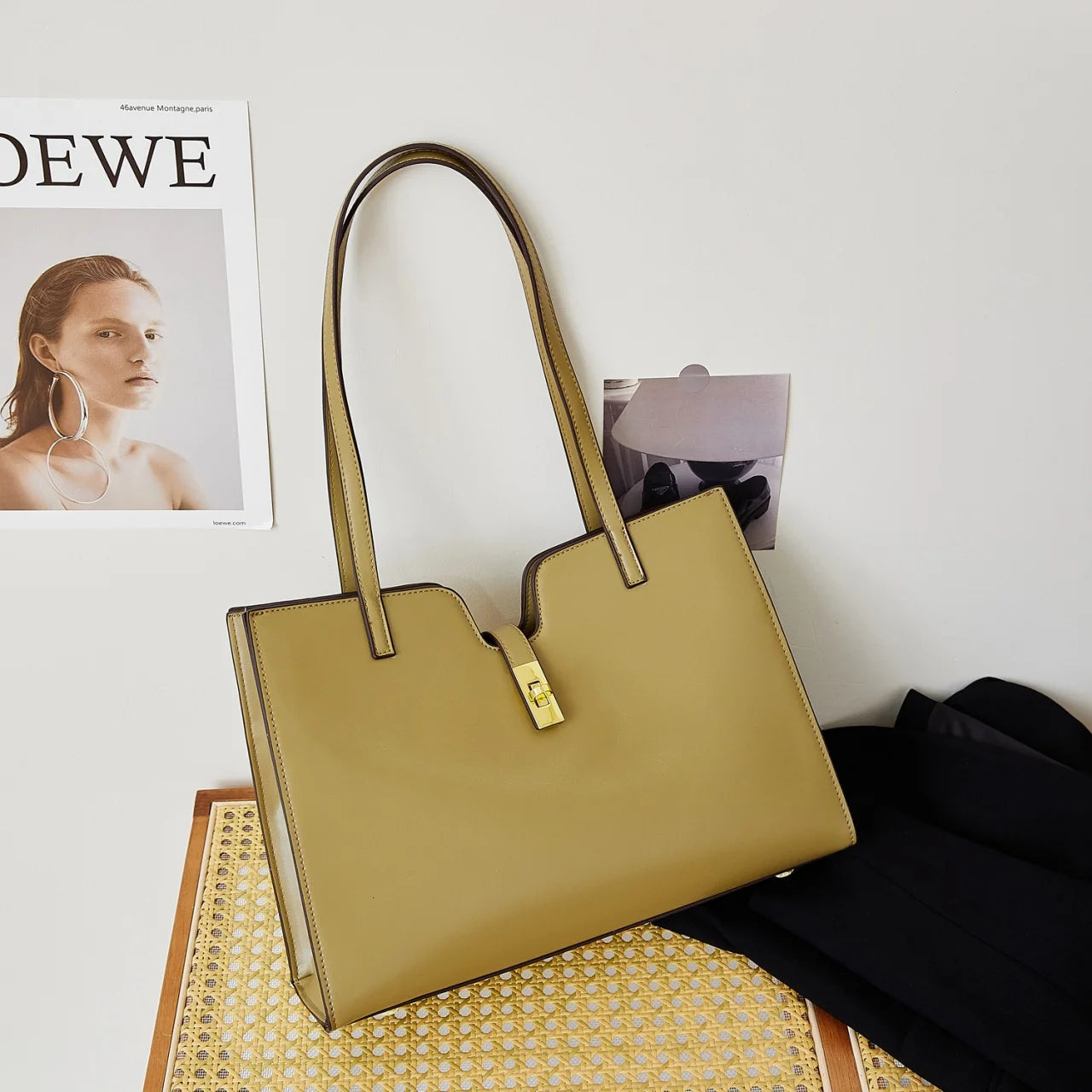 Sac à main cabas City-Grande capacité – Cuir PU MYNELIA