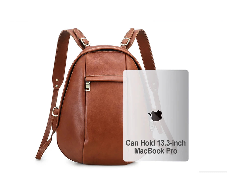 Sac à dos en cuir véritable – Intercalaire Ordinateur
