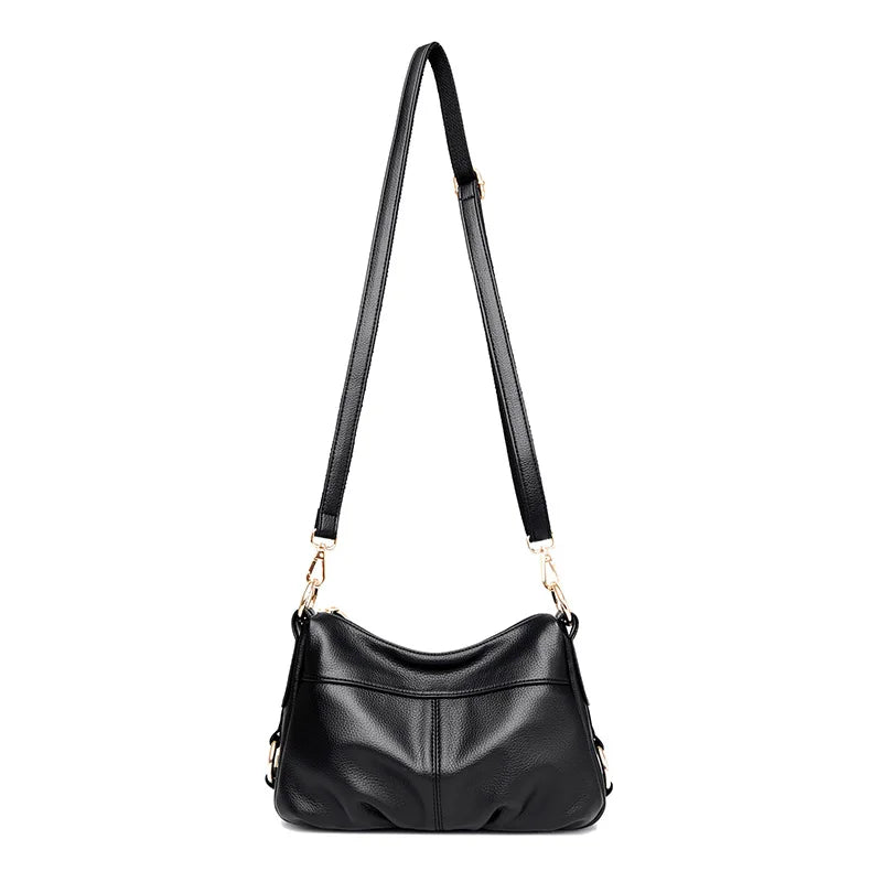 Sac à main en cuir véritable souple MYNELIA