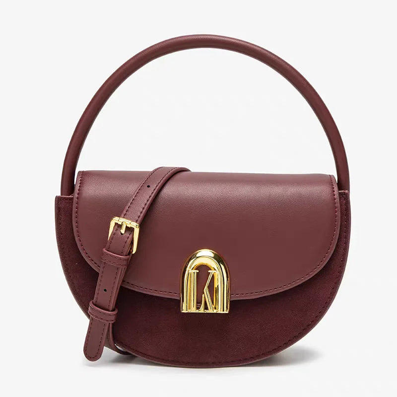 Satteltasche 2025 Neue Luxus-Damenhandtasche Vielseitige Halbrund-Einzelschultertasche Hochwertige Pendler-Umhängetasche