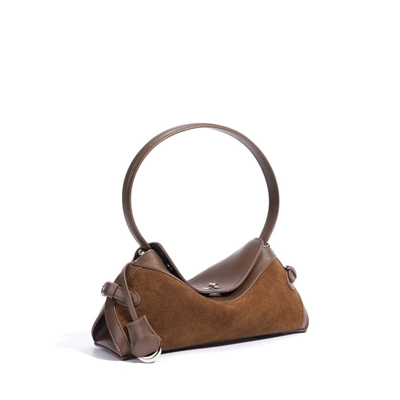 Sac à main guir Givré forme coussin – Style vintage MYNELIA