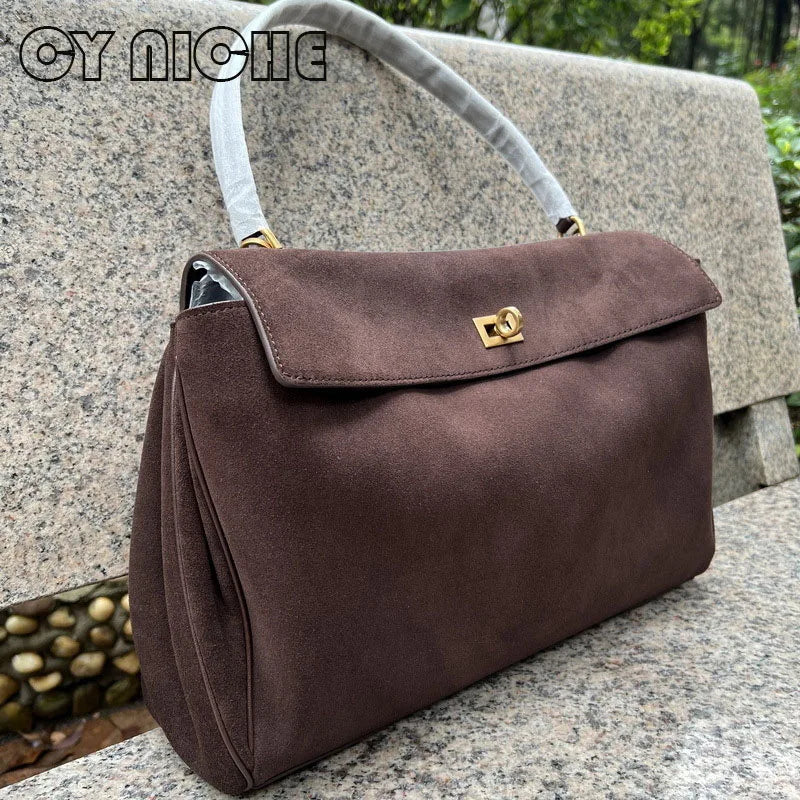 Sac à main tote daim givré femme — Luxe Discret & Grande Capacité MYNELIA