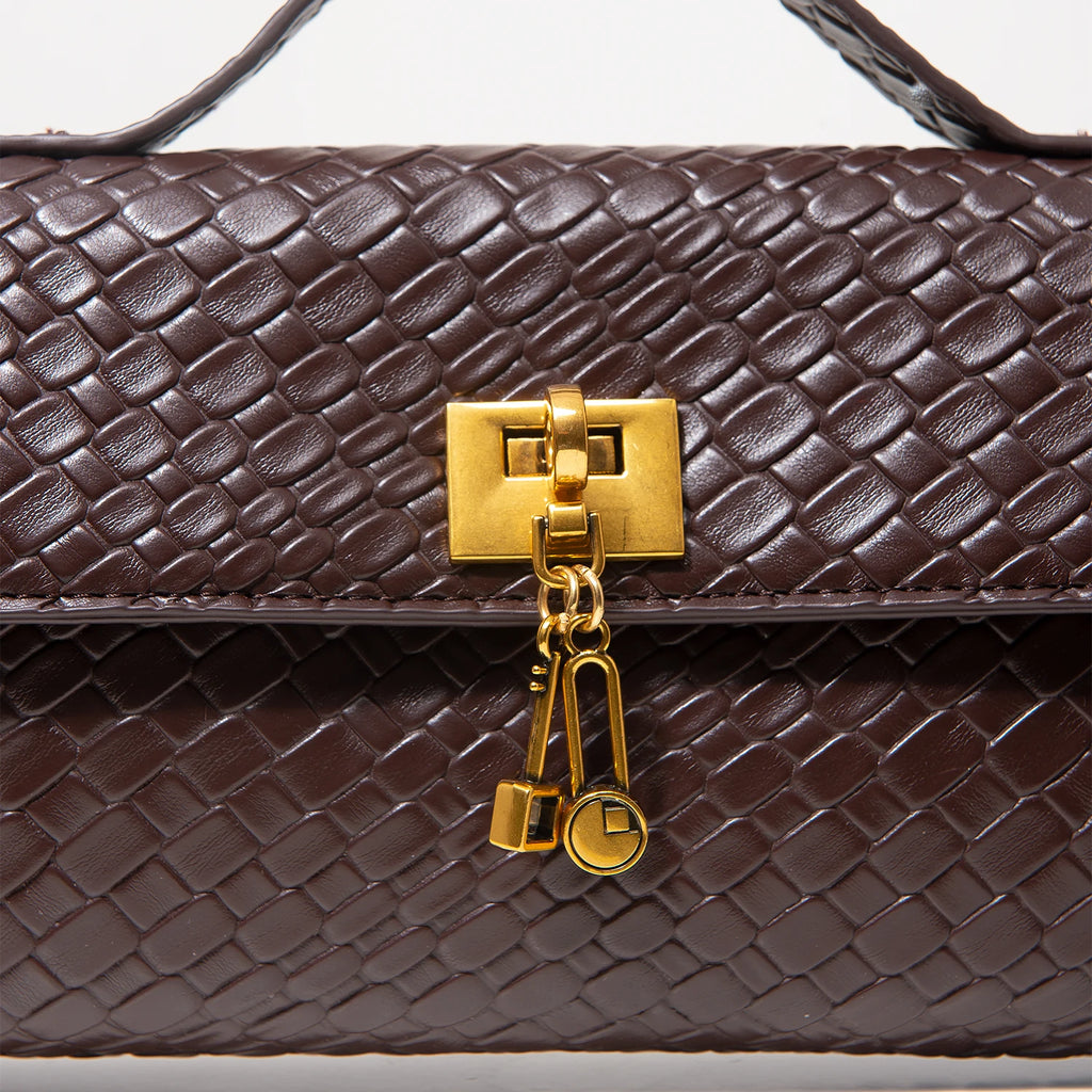 Sac à main cuir PU motif Géométrique Vintage – Ultra-Léger