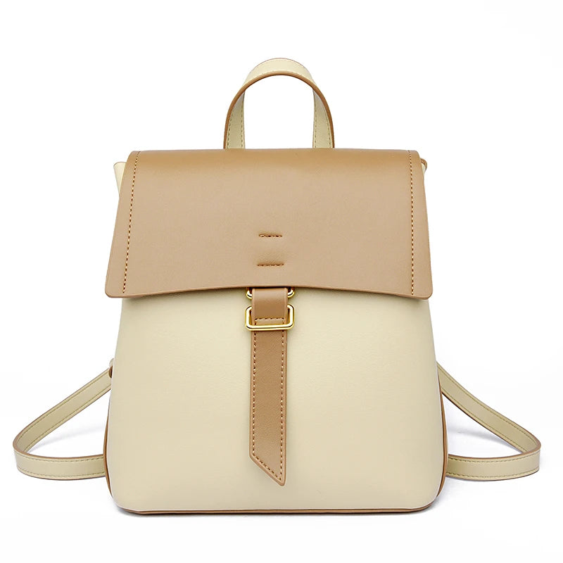 Sac à Dos Cuir PU Femme – Grande Capacité, Anti-Vol & Rivets MYNELIA
