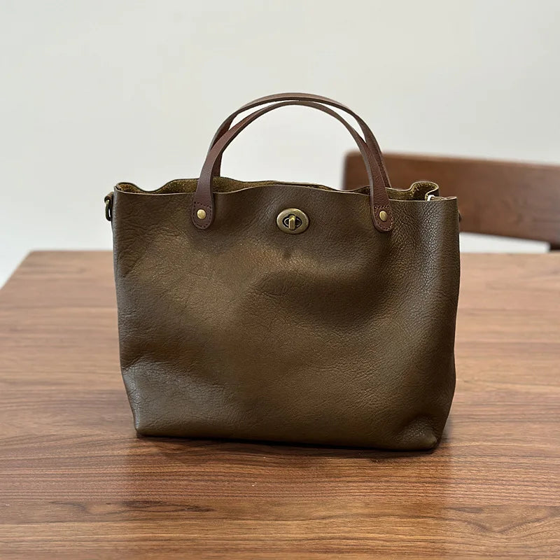 Sac Tote Cuir Vintage Grande Capacité