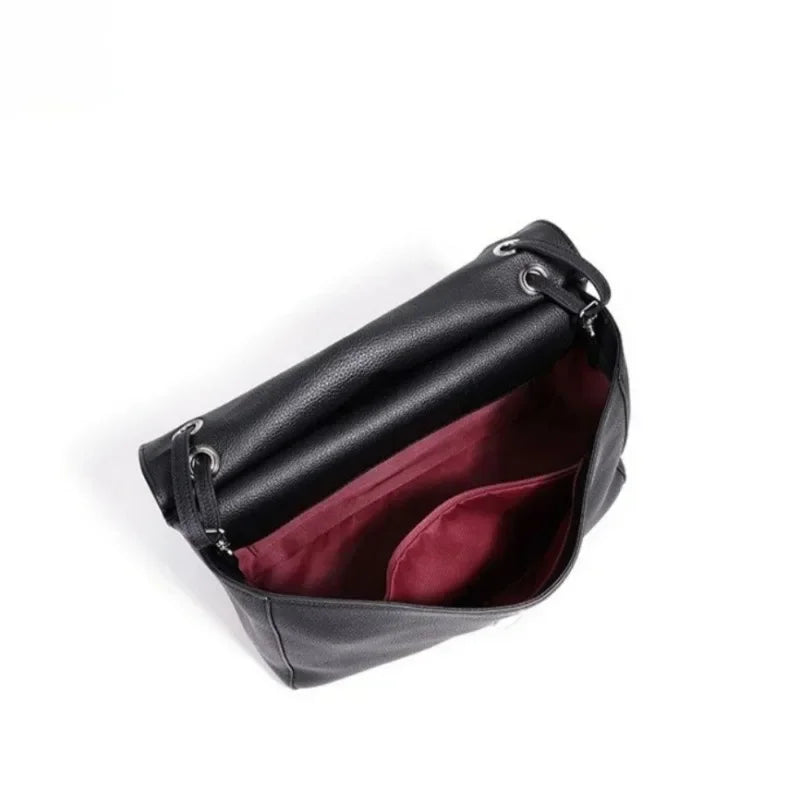 Sac en cuir véritable Satchel  Rabat Sequins