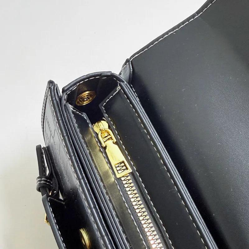 Sac en cuir PU Motif Croco Boucle Magnétique K-Fashion