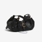 Sac épaule vintage esprit biker en cuir PU