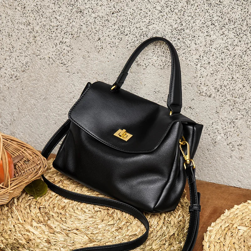 Sac Tote Cuir Véritable Souple Format Compact