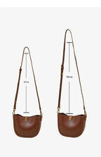 Sac en Cuir Véritable  Rabat Hasp 3 Poches Croisé Vintage