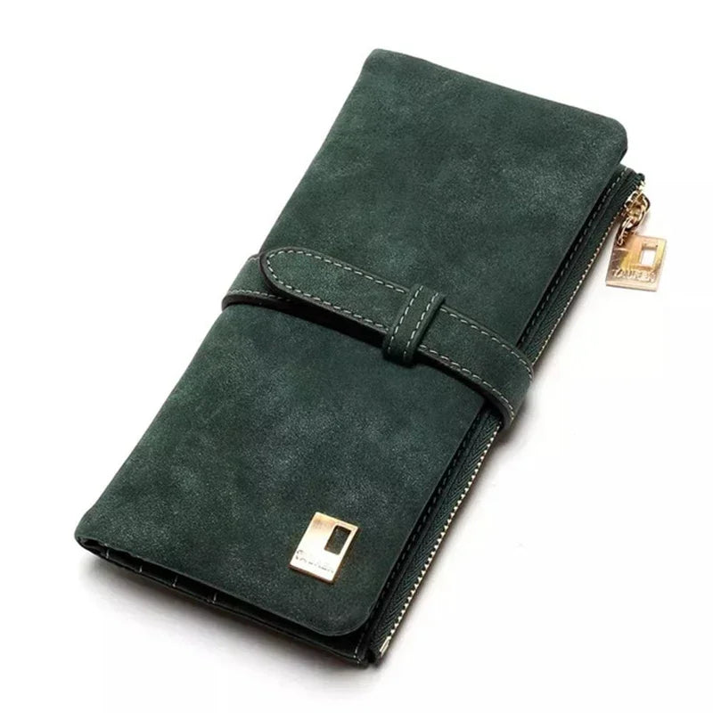 Portefeuille en cuir PU Multi-Compartiments Clutch
