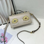 Sac bandoulière femme en simili cuir PU – Décor yeux 3D