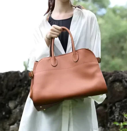 Sac Tote cuir véritable Femme – Style Rétro grande capacité