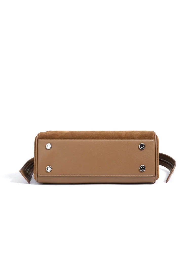 Sac Tote en Cuir Suédé – Cabas Rétro Bandoulière Femme MYNELIA