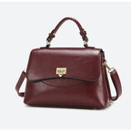 Sac en cuir PU Souple Urbain Lock Buckle Poche Épaule Croisé