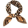 Foulard Carré Imprimé Léopard Effet Soie – Léger & Polyvalent