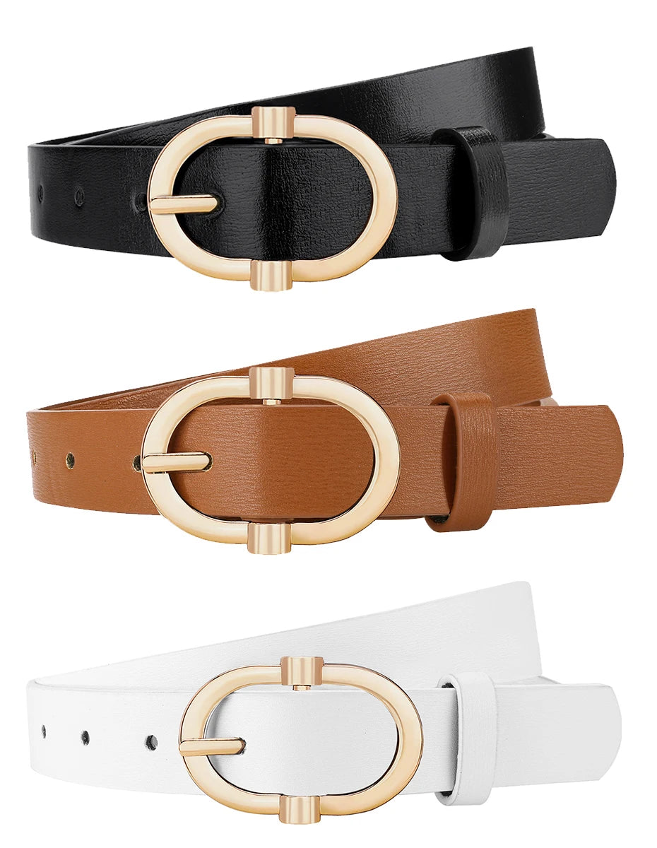 Ceinture femme boucle dorée – Simili cuir vintage
