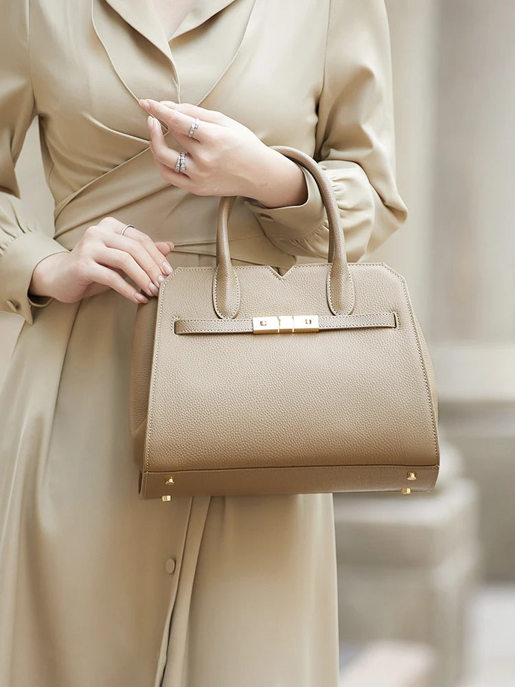 Sac à main en cuir première couche – Style minimaliste