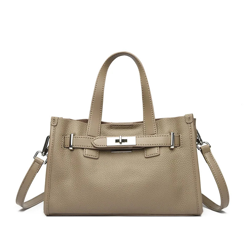Cowhide Satchel Bag for Women 2025 Large Capacity Luxury Quality Genuine Leather Handbags Fashion Lady Crossbody Messenger Bags MYNELIA