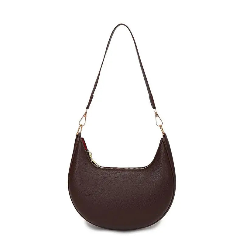 Sac Baguette en cuir PU Demi-Lune Léger