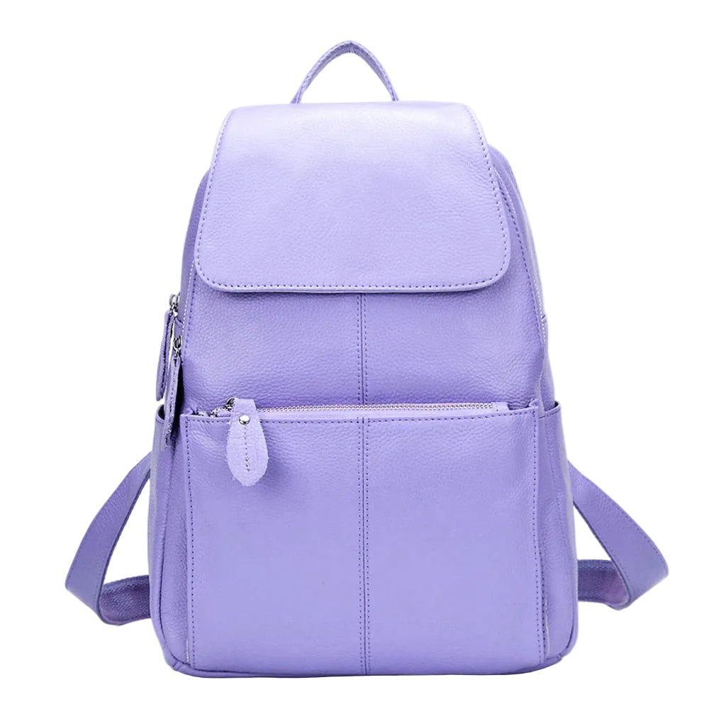 Sac à dos femme en cuir véritable – Anti-Vol, Grande Capacité MYNELIA