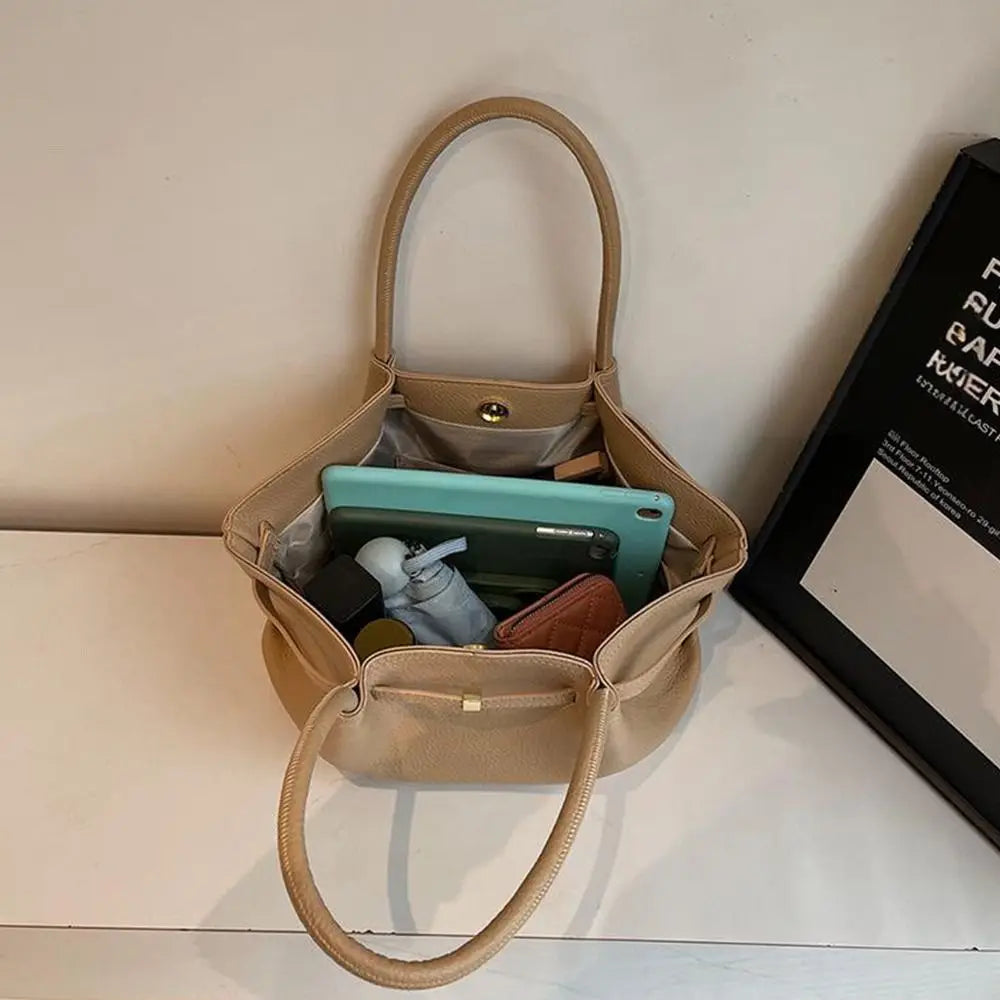 Sac à main tote Femme en cuir PU – Grande capacité,Double bandoulière