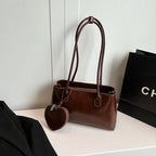 Women's Handbag Retro Tote Bag High End Shoulder Bag Large Capacity, Solid Color Simple Underarm Square Bag MYNELIA