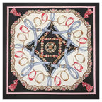 130*130cm 100% Twill Seidenschal Damen Luxus Kettendruck Strandtuch Quadratisches Kopftuch Halstuch Femme Foulard Echarpes Stolen